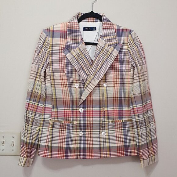 Polo Ralph Lauren Multicolor Plaid Madras Blazer - Picture 1 of 10